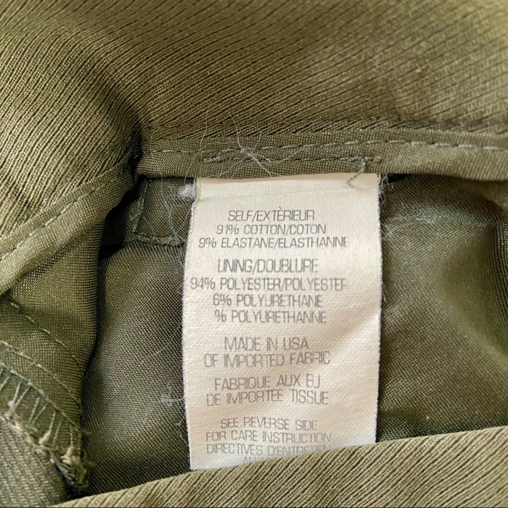 Theory Treeca Cl Mod Twill Cropped Pants Green 2 - image 8